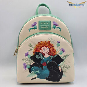 Loungefly Disney Pixar Brave Merida & Cubs Floral Mini Backpack New